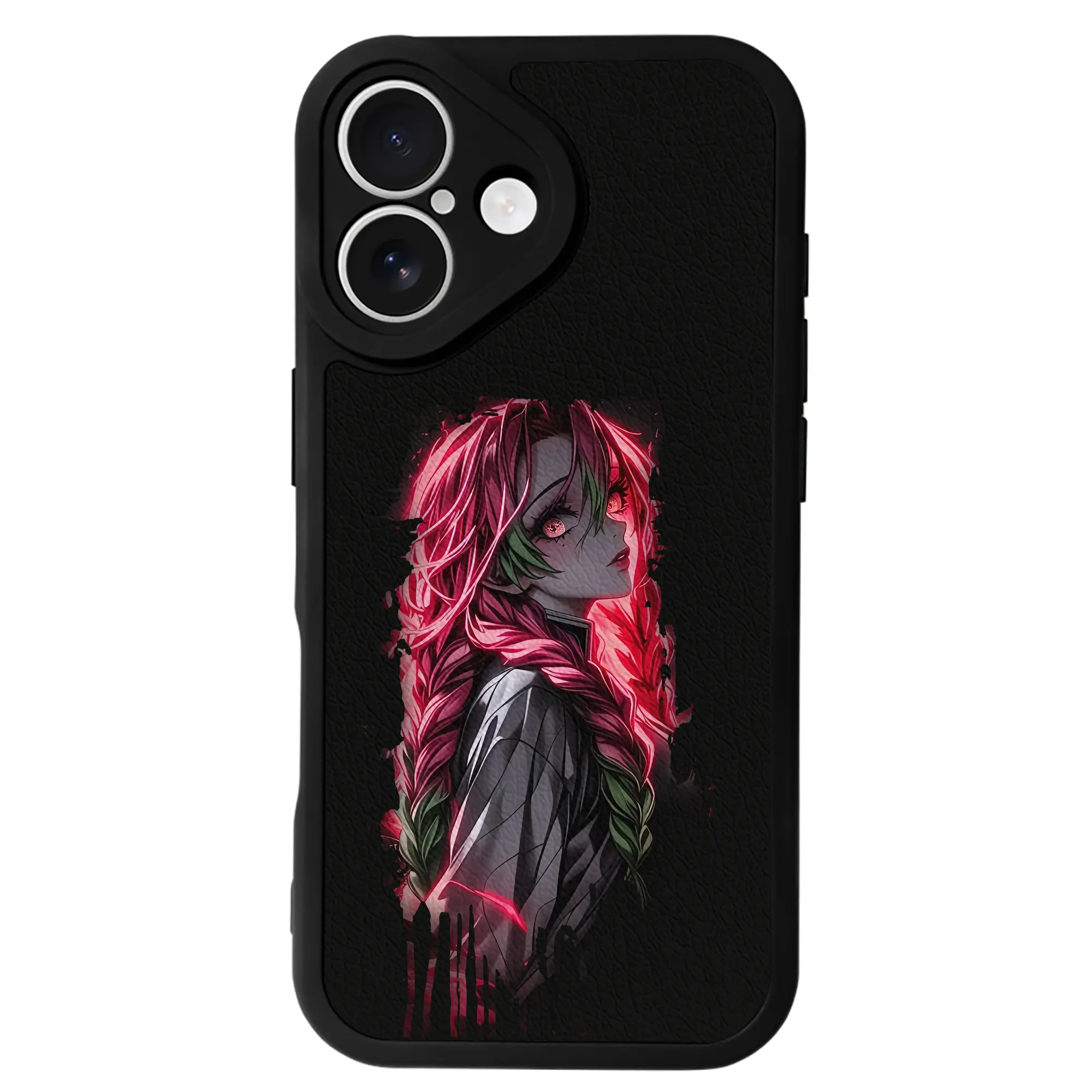 鬼滅の刃 グッズ,甘露寺 蜜璃 - IPhone 16シリーズ対応 ・ シリコンスマホケース ・ レザー調 ・ 高精度フィット ・ 耐衝撃 ・ ワイヤレス充電対応 ・ 精密カット